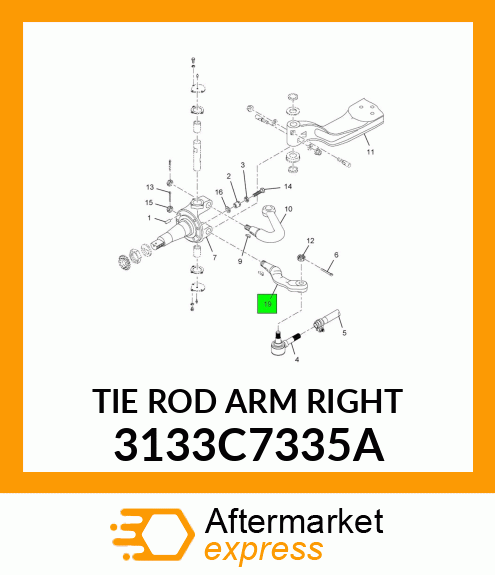 TIE ROD ARM RIGHT 3133C7335A