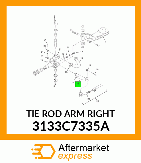 TIE ROD ARM RIGHT 3133C7335A