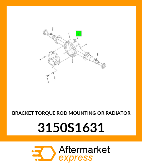 BRACKET TORQUE ROD MOUNTING OR RADIATOR 3150S1631