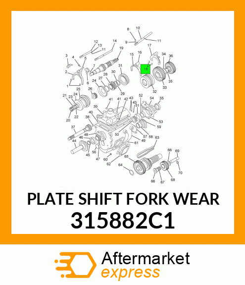 PLATE SHIFT FORK WEAR 315882C1