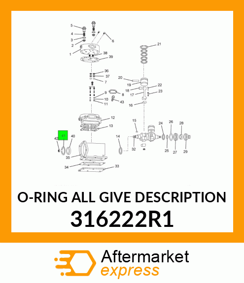 O-RING ALL GIVE DESCRIPTION 316222R1