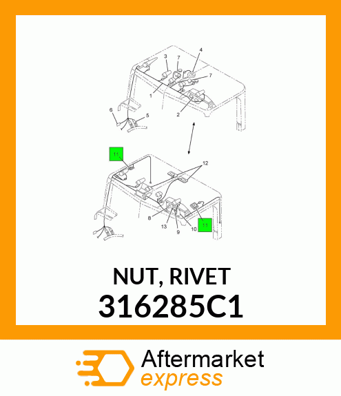 NUT, RIVET 316285C1