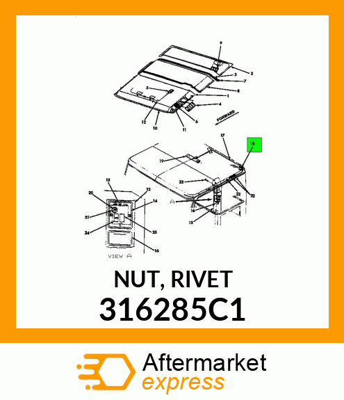 NUT, RIVET 316285C1