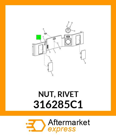 NUT, RIVET 316285C1