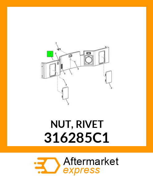 NUT, RIVET 316285C1