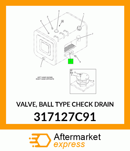 VALVE, BALL TYPE CHECK DRAIN 317127C91