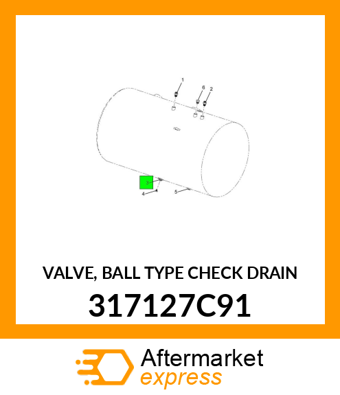 VALVE, BALL TYPE CHECK DRAIN 317127C91