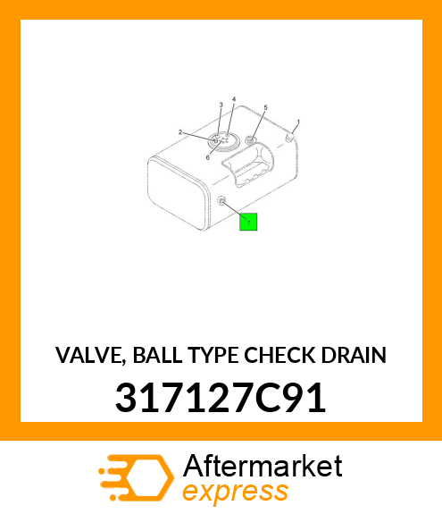 VALVE, BALL TYPE CHECK DRAIN 317127C91