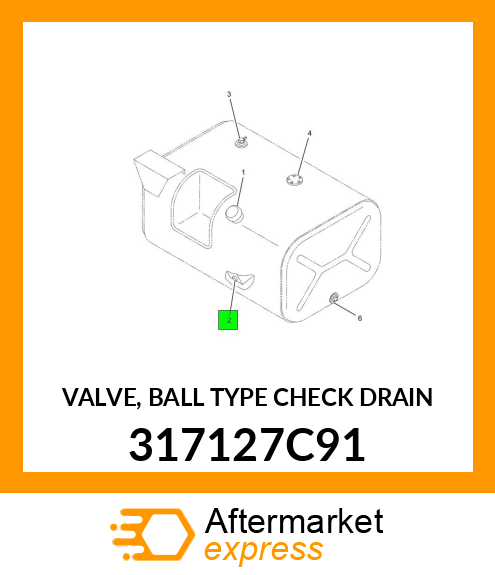 VALVE, BALL TYPE CHECK DRAIN 317127C91