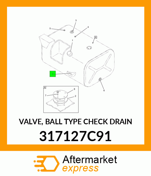 VALVE, BALL TYPE CHECK DRAIN 317127C91