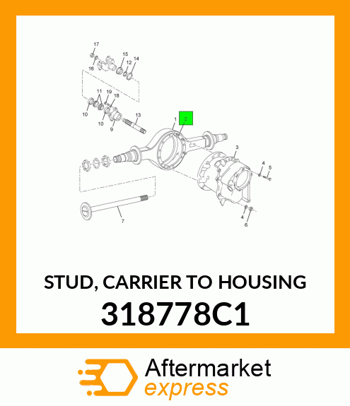 STUD, CARRIER TO HOUSING 318778C1