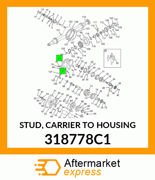 STUD, CARRIER TO HOUSING 318778C1