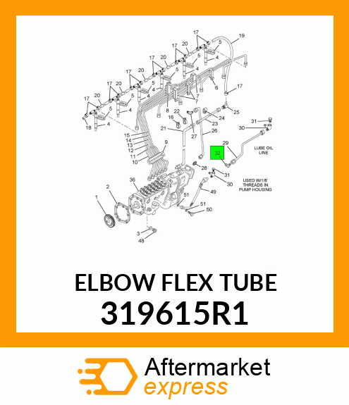 ELBOW FLEX TUBE 319615R1