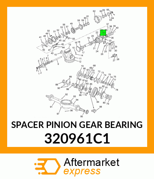 SPACER PINION GEAR BEARING 320961C1