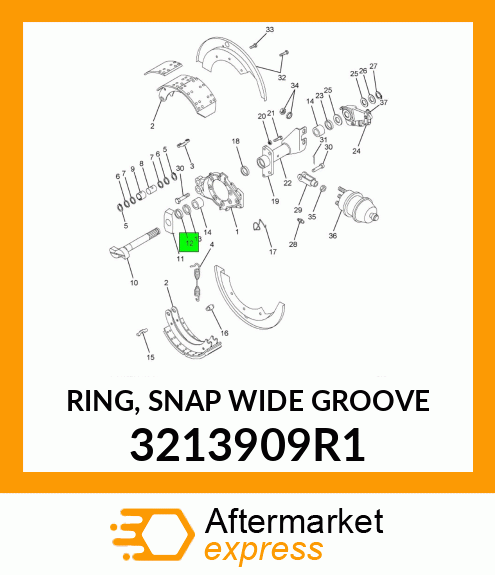 RING, SNAP WIDE GROOVE 3213909R1