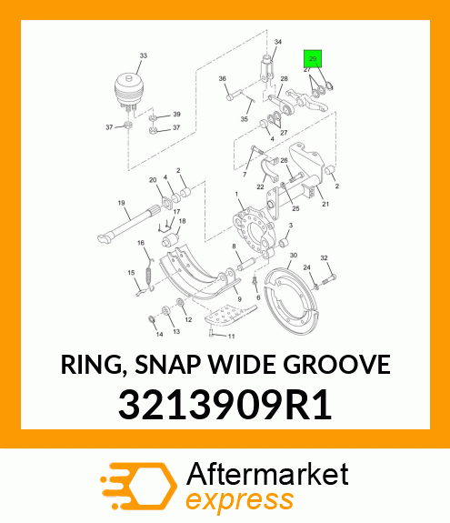 RING, SNAP WIDE GROOVE 3213909R1