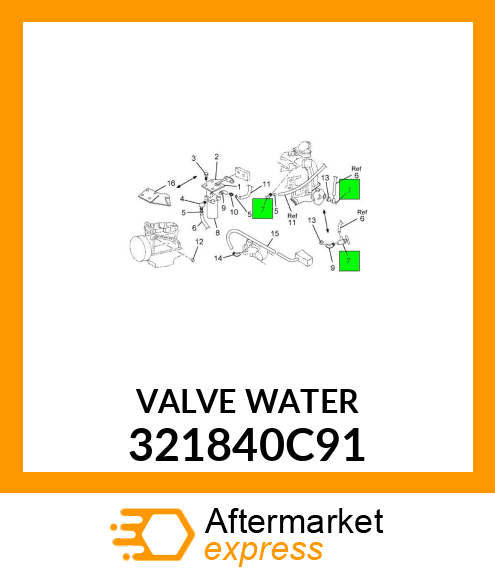 VALVE WATER 321840C91