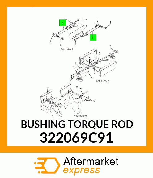 BUSHING TORQUE ROD 322069C91