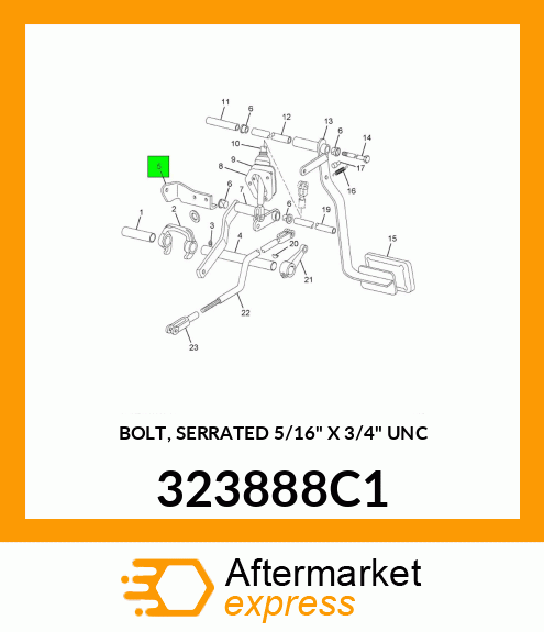 BOLT, SERRATED 5/16" X 3/4" UNC 323888C1