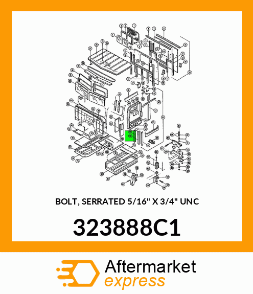 BOLT, SERRATED 5/16" X 3/4" UNC 323888C1
