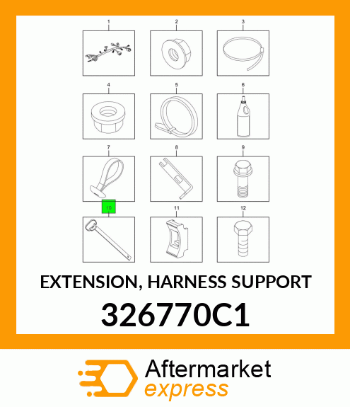 EXTENSION, HARNESS SUPPORT 326770C1