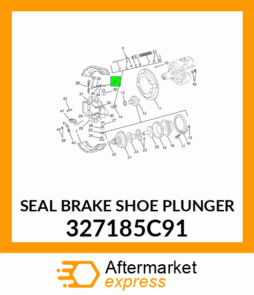 SEAL BRAKE SHOE PLUNGER 327185C91