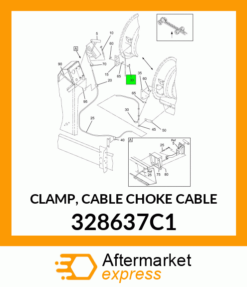 CLAMP, CABLE CHOKE CABLE 328637C1