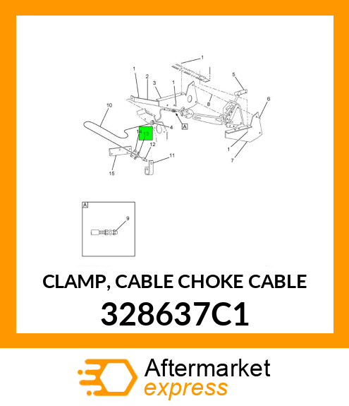 CLAMP, CABLE CHOKE CABLE 328637C1