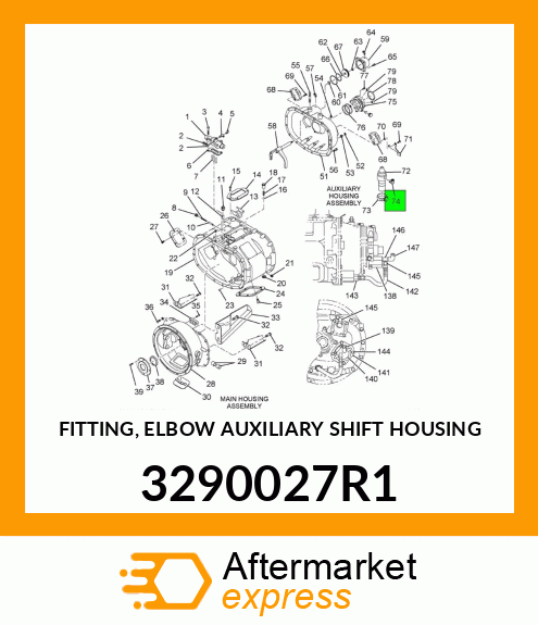FITTING, ELBOW AUXILIARY SHIFT HOUSING 3290027R1