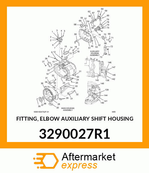 FITTING, ELBOW AUXILIARY SHIFT HOUSING 3290027R1