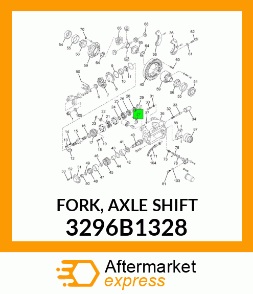 FORK, AXLE SHIFT 3296B1328