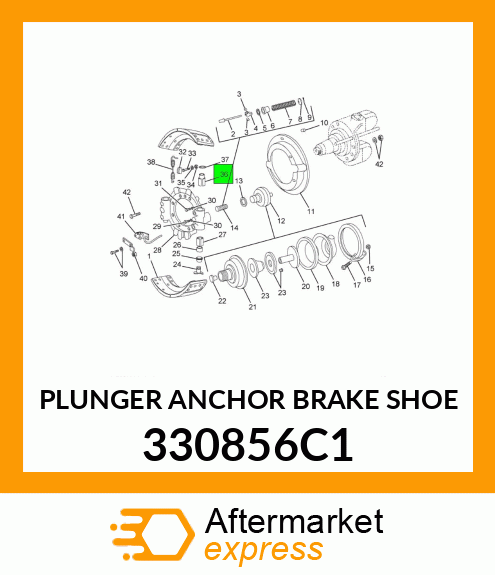 PLUNGER ANCHOR BRAKE SHOE 330856C1