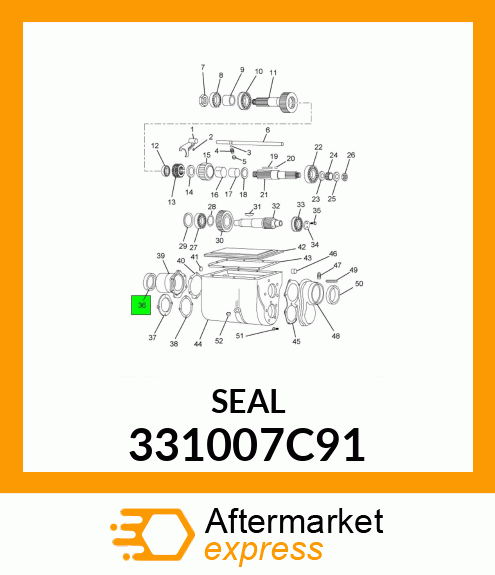 SEAL OIL MASHFT BRG RET RAWHID 331007C91