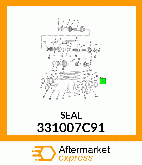 SEAL OIL MASHFT BRG RET RAWHID 331007C91