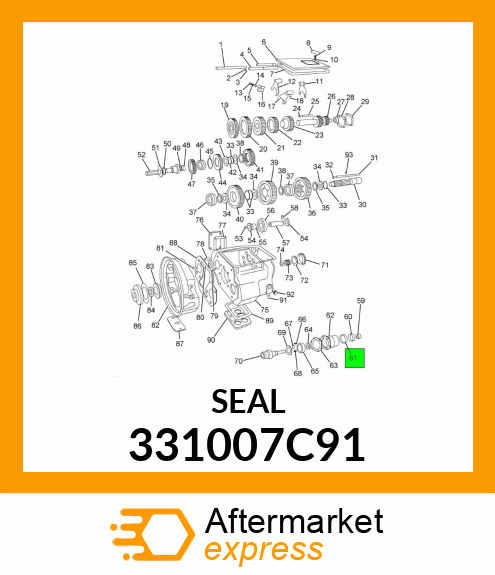 SEAL OIL MASHFT BRG RET RAWHID 331007C91