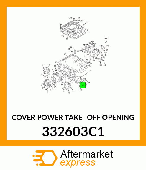 COVER POWER TAKE- OFF OPENING 332603C1