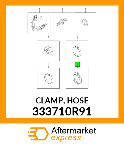 CLAMP, HOSE 333710R91