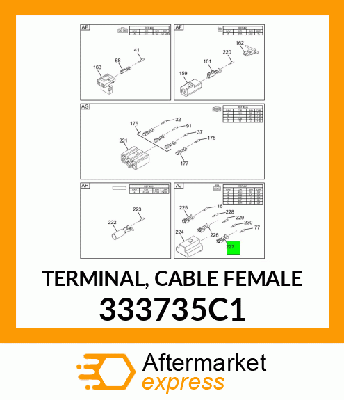 TERMINAL, CABLE FEMALE 333735C1