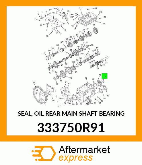 SEAL, OIL REAR MAIN SHAFT BEARING 333750R91