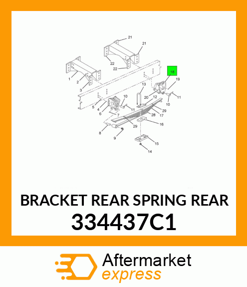 BRACKET REAR SPRING REAR 334437C1