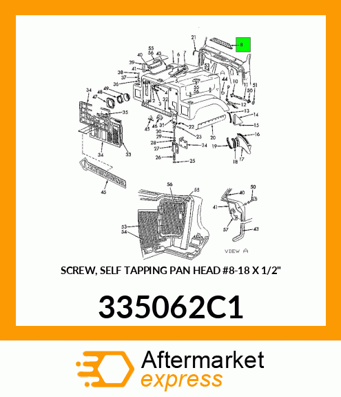 SCREW, SELF TAPPING PAN HEAD #8-18 X 1/2" 335062C1