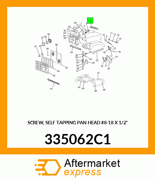 SCREW, SELF TAPPING PAN HEAD #8-18 X 1/2" 335062C1