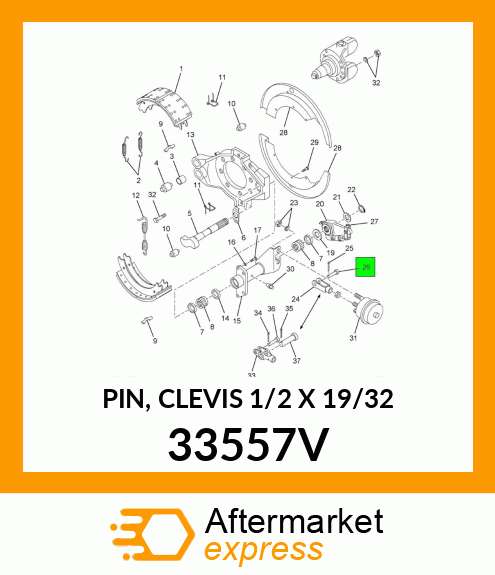 PIN, CLEVIS 1/2" X 19/32" 33557V