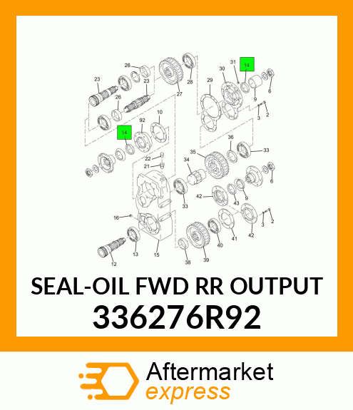 SEAL-OIL FWD RR OUTPUT 336276R92