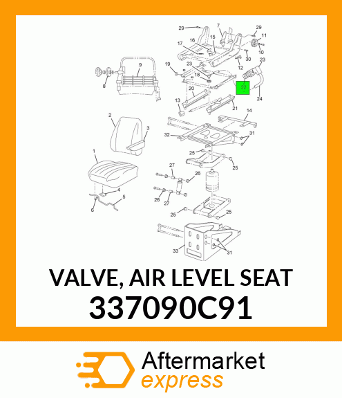 VALVE, AIR LEVEL SEAT 337090C91