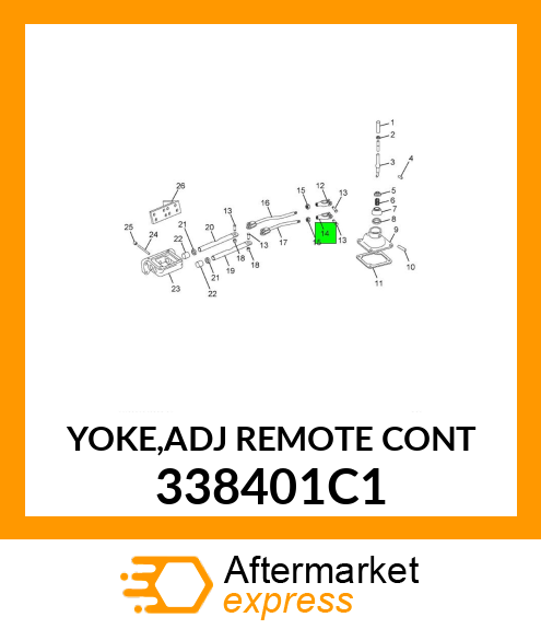 YOKE,ADJ REMOTE CONT 338401C1