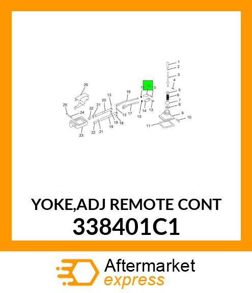 YOKE,ADJ REMOTE CONT 338401C1