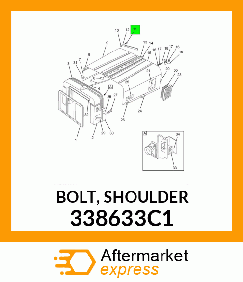 BOLT, SHOULDER 338633C1