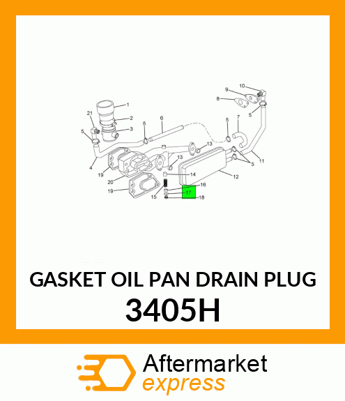 GASKET OIL PAN DRAIN PLUG 3405H