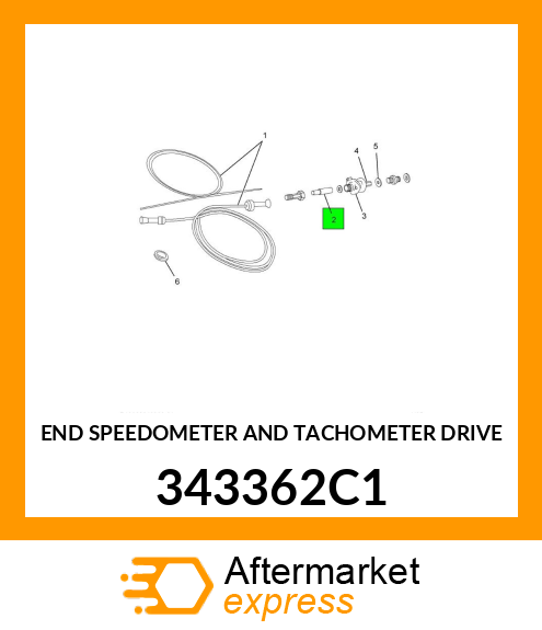 END SPEEDOMETER AND TACHOMETER DRIVE 343362C1